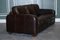 Vintage Chocolate Brown Leather Three Seater Sofa by Sofitalia 7
