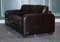 Vintage Chocolate Brown Leather Three Seater Sofa by Sofitalia 6