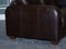 Vintage Chocolate Brown Leather Three Seater Sofa by Sofitalia 8