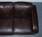Vintage Chocolate Brown Leather Three Seater Sofa by Sofitalia 14