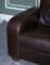 Vintage Chocolate Brown Leather Three Seater Sofa by Sofitalia 10