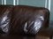 Vintage Chocolate Brown Leather Three Seater Sofa by Sofitalia 12