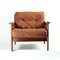 Mid-Century Armchair in Cognac Leather and Rosewood, 1970s 14