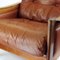 Mid-Century Armchair in Cognac Leather and Rosewood, 1970s, Image 2