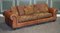 Leather with Egyptian Pattern Fabric Grand Sofa by Thomas Lloyd 1