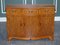 Vintage Burr Yew Wood Three Drawers & Cupboards Bow Front Sideboard 3