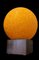 Tischlampe mit rundem orangefarbenem Schirm von BIAB Töreboda 1