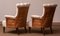 Victorian Cotton Deconstructed Tufted Scroll-Back Chairs, 1900s, Set of 2 2