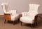 Victorian Cotton Deconstructed Tufted Scroll-Back Chairs, 1900s, Set of 2 12