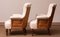 Victorian Cotton Deconstructed Tufted Scroll-Back Chairs, 1900s, Set of 2, Image 9