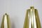 Vintage Brass, Teak and Glass Three-Armed Ceiling Light from Lightolier 12