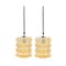 Mid-Century Modern Amber Bubble Glass Ceiling Lights attributed to Helena Tynell for Limburg, Germany, 1960s, Set of 2 3