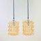 Mid-Century Modern Amber Bubble Glass Ceiling Lights attributed to Helena Tynell for Limburg, Germany, 1960s, Set of 2 4