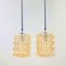 Mid-Century Modern Amber Bubble Glass Ceiling Lights attributed to Helena Tynell for Limburg, Germany, 1960s, Set of 2, Image 4