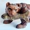 Large Black Forest Bear with Fish, 1970s, Solid Wood 2