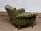 German Green Striped Velvet Armchair, 1950s 4