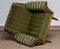 German Green Striped Velvet Armchair, 1950s 7