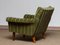 Fauteuil en Velours Rayé Vert, Allemagne, 1950s 3