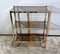 Glass and Brass Serving Bar Cart in the style of Vandel, 1980s 21