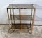 Glass and Brass Serving Bar Cart in the style of Vandel, 1980s, Image 21