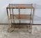 Glass and Brass Serving Bar Cart in the style of Vandel, 1980s 19