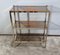 Glass and Brass Serving Bar Cart in the style of Vandel, 1980s, Image 19