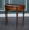 Burr Walnut Demi Lune Table Hallway Table, 1970s 4