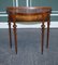 Burr Walnut Demi Lune Table Hallway Table, 1970s 2