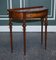 Burr Walnut Demi Lune Table Hallway Table, 1970s, Image 1