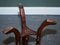 Tavolino esagonale in legno duro con piedi a forcella ricurvi, anni '20, Immagine 12