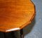 Tavolino esagonale in legno duro con piedi a forcella ricurvi, anni '20, Immagine 3
