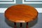 Tavolino esagonale in legno duro con piedi a forcella ricurvi, anni '20, Immagine 4