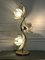 Italienische Tischlampe Lotus Flower aus Gold Metall Kristallglas, 1970er 10