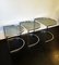 Italian Smoked Glass & Chrome Nesting Tables attributed to Vico Magistretti, 1960s, Set of 3 1