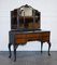 Hand Painted Carbon & Bronze Colour Dressing Table with Burr Walnut Drawers, 1920s 22