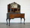Hand Painted Carbon & Bronze Colour Dressing Table with Burr Walnut Drawers, 1920s, Image 1