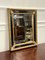 Vintage Italian Gilded Gold and Black Lacquered Square Wall Mirror, 1970s 2