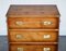 Vintage Burr Yew Wood Chest of Drawers with Brass Handles 13