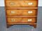 Vintage Burr Yew Wood Chest of Drawers with Brass Handles 14