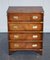 Vintage Burr Yew Wood Chest of Drawers with Brass Handles, Image 3