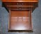 Yew Wood Gold Embossed Green Leather Top Filling Cabinet 10