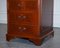 Yew Wood Gold Embossed Green Leather Top Filling Cabinet, Image 12