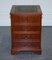 Yew Wood Gold Embossed Green Leather Top Filling Cabinet, Image 2