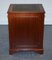 Yew Wood Gold Embossed Green Leather Top Filling Cabinet, Image 4