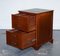Yew Wood Gold Embossed Green Leather Top Filling Cabinet, Image 13