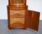 Vintage English Yew Wood Corner Cabinet 9