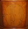Vintage English Yew Wood Corner Cabinet 16