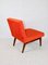 Vintage Lounge Chair in Orange Blue Velvet, 1970s 9