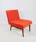 Vintage Lounge Chair in Orange Blue Velvet, 1970s, Image 1
