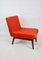 Vintage Lounge Chair in Orange Blue Velvet, 1970s 2